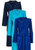 Badjas met capuchon - blauwe badjassen-kobaltblauw-xs - thumbnail