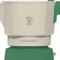 Italiaans koffiezetapparaat - PEZZETTI - FUTUREXPRESS - Aluminium - 6 kopjes - Groen - thumbnail