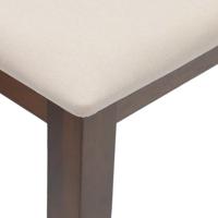 Bank 90 cm massief hout rubber bruin - thumbnail