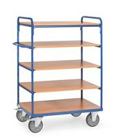 Fetra Hauptartikel 8242 Etagewagen Staal Poedercoating Laadvermogen (max.): 500 kg Stralend blauw (RAL 5007) - thumbnail