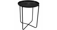 El Hierro bijzettafel zwart 50 cm - thumbnail