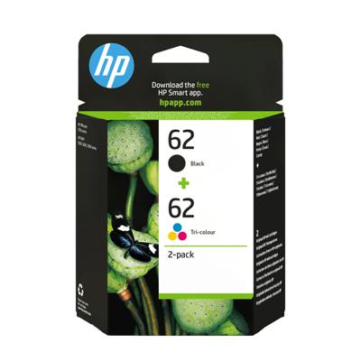 HP inktcartridge 62, 165-200 pagina&apos;s, OEM N9J71AE, 1 x zwart en 1 x 3 kleuren - thumbnail