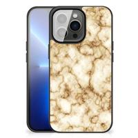 iPhone 13 Pro Max Marmeren Print Telefoonhoesje Marmer Goud - thumbnail