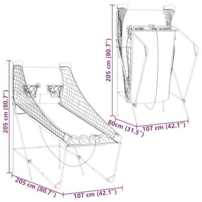 Basketbal arcade met 4 ballen voor 2 spelers Basketbal arcade met 4 ballen voor 2 spelers