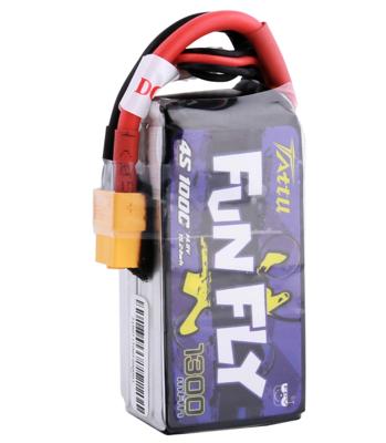 GensAce Tattu FunFly Lipo 100c 14,8 volt 1300mah met XT60 Stekker GensAce Tattu FunFly Lipo 100c 14,8 volt 1300mah met XT60 Stekker