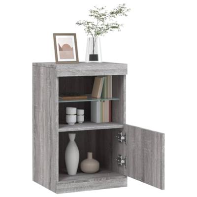 Dressoir met LED-verlichting 41x37x67 cm grijs sonoma eiken Dressoir met LED-verlichting 41x37x67 cm grijs sonoma eiken