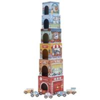 Little Dutch Stapeltoren Incl. 6 Auto's Fsc - thumbnail