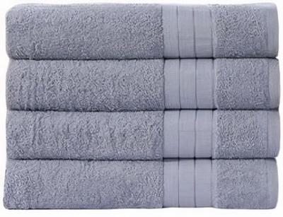 Good Morning Handdoeken set van 4 "Uni" - Zilver - (50x100 cm) - Katoen Good Morning Handdoeken set van 4 "Uni" - Zilver - (50x100 cm) - Katoen