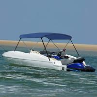VidaXL Biminitop 2-boogs 150x120x110 cm marineblauw - thumbnail
