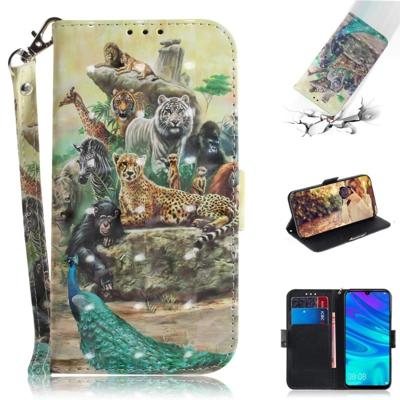 3D gekleurde tekening dieren patroon horizontale Flip lederen case voor Huawei P Smart + 2019/Enjoy 9s/Honor 10i/Honor 20i/Honor 20 lite met houder & 3D gekleurde tekening dieren patroon horizontale Flip lederen case voor Huawei P Smart + 2019/Enjoy 9s/Honor 10i/Honor 20i/Honor 20 lite met houder &