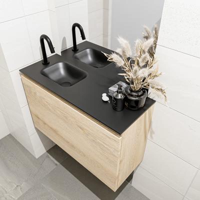 MONDIAZ OLAN 80cm toiletmeubel washed_oak. LEX wastafel urban links 1 kraangat