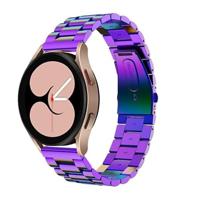 By Qubix - Stalen schakelband - Multicolor - Compatible met Garmin Vivoactive 6 / Vivoactive 5 / Vivoactive 3 - Compatible Garmin bandje - Bandbreedte: 20mm - thumbnail