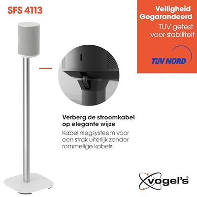 Vogels SFS 4113 VOOR SONOS ERA 100 Audio vloerstandaard Wit - thumbnail