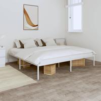 Bedframe metaal wit 180x200 cm - thumbnail