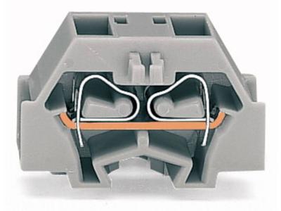 WAGO 260-353 Aderklem 8 mm Spanveer Toewijzing: L Grijs 300 stuk(s)