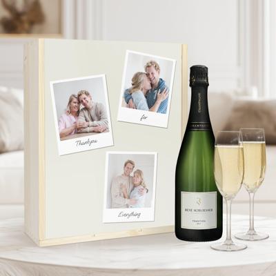 Champagnepakket met glazen - René Schloesser (750ml) - Bedrukte deksel