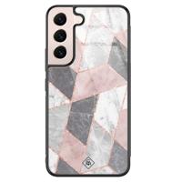 Samsung Galaxy S22 glazen hardcase - Stone grid - thumbnail