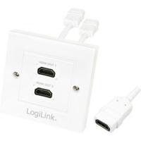 LogiLink AH0015 HDMI Adapter [1x HDMI-bus - 2x HDMI-bus] Wit - thumbnail
