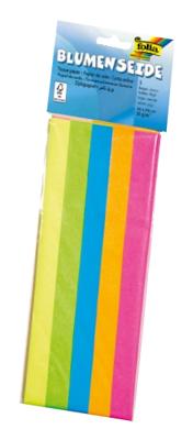 Zijdevloeipapier folia 50x70cm 20gr neon ass 5vel