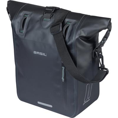 Basil enkele tas rivo tarpaulin mik hooks 12-15l zwart