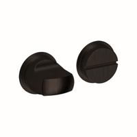 Hardbrass Shuffle toilet-/badkamersluiting minimal 2mm rond - zwart - thumbnail