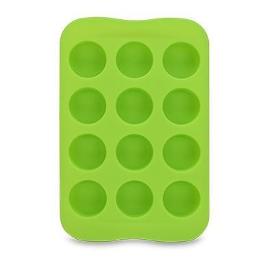 Siliconen chocolade mal lade creatieve geometrie gevormde Ice Cube cake decoratie schimmel vorm: ronde (groen)