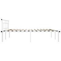 Bedframe metaal wit 200x200 cm - thumbnail