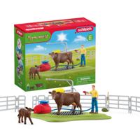 Schleich farm world - koe wasstation speelfiguur - thumbnail