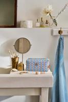 Pip Studio Pip Studio Coco Cosmetic Bag Medium Samba Stripe Blue 21.5x10x10.5cm - thumbnail