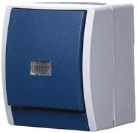 Busch-Jaeger 2621 W-53-206 Ocean (opbouw) Knop spatwaterdicht Blauw, Groen - thumbnail