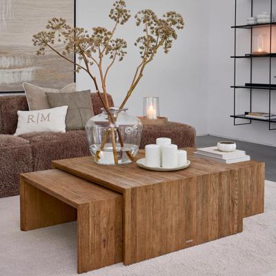Rivièra Maison Salontafel 'Sant Mateu' Eikenhout, Set van 3 stuks