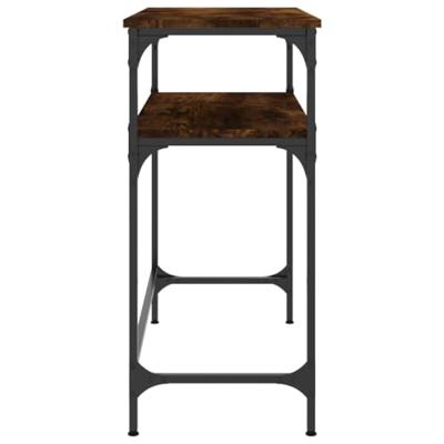 Wandtafel 75x35,5x75 cm bewerkt hout gerookt eikenkleurig Wandtafel 75x35,5x75 cm bewerkt hout gerookt eikenkleurig