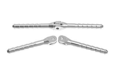 Aluminium stiftscharnier - Dia. 6x98mm - Fixatie met staaldraad - 2 st