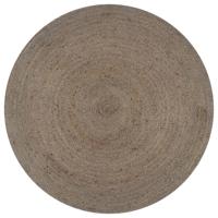 VidaXL Vloerkleed handgemaakt rond 90 cm jute grijs - thumbnail