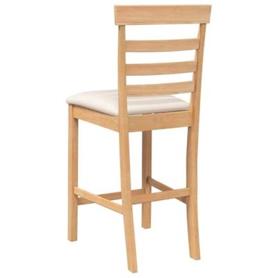 Barkrukken met kussens 2 st massief hout naturel rubber Barkrukken met kussens 2 st massief hout naturel rubber