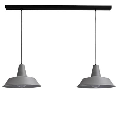 Masterlight Betongrijze eettafellampIndustria 2x45 - 2547-00-00-S-130-2