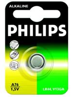 Philips Knoopcel LR44 1.5 V 1 stuk(s) Alkaline A76 - thumbnail