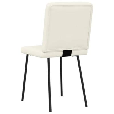 Eetkamerstoelen 2 st fluweel crmekleurig Eetkamerstoelen 2 st fluweel crmekleurig