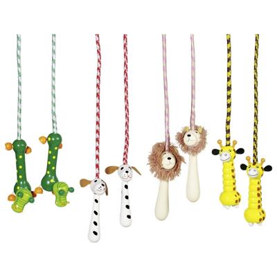 Goki springtouw dier met houten handvat