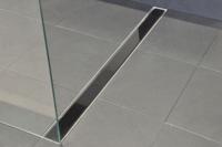 Wiesbaden Glasrooster zwart 70x7 tbv RVS douchegoot - thumbnail