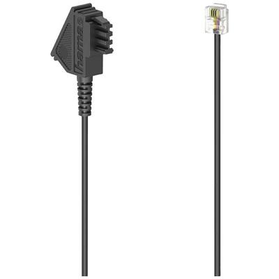 Hama 00201147 Telefonkabel TAE-F-Stecker - Modular-Stecker 6p4c, 6 m, schwarz