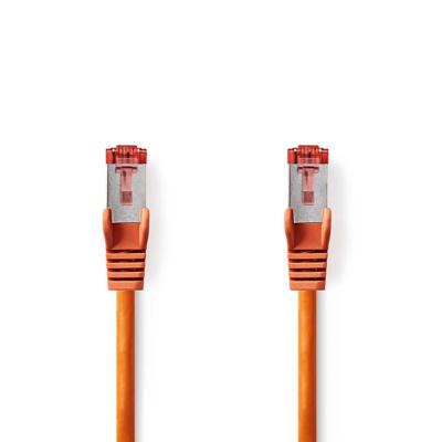 Nedis CAT6 Netwerkkabel | RJ45 Male | RJ45 Male | S/FTP | 0.50 m | Rond | LSZH | Oranje | Label - CCGL85221OG05