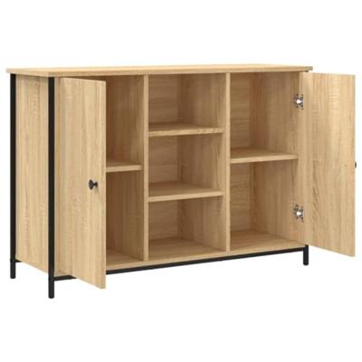 Dressoir 100x35x70 cm bewerkt hout sonoma eikenkleurig