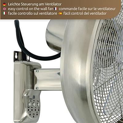 Lucci AIR BC Wandventilator 50 W (Ø x h) 410 mm x 460 mm Chroom Zwenkbaar Lucci AIR BC Wandventilator 50 W (Ø x h) 410 mm x 460 mm Chroom Zwenkbaar