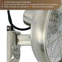 Lucci AIR BC Wandventilator 50 W (Ø x h) 410 mm x 460 mm Chroom Zwenkbaar - thumbnail