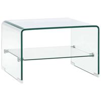 Salontafel 50x45x33 cm gehard glas transparant - thumbnail