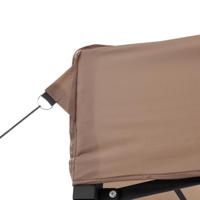 VidaXL Partytent inklapbaar pop-up met 3 zijwanden bruin - thumbnail