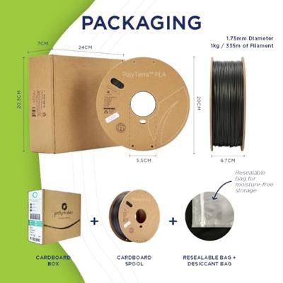 Polymaker 70976 PolyTerra Filament PLA kunststof Gering kunststofgehalte 1.75 mm 1000 g Hout-bruin (zijdemat) 1 stuk(s) Polymaker 70976 PolyTerra Filament PLA kunststof Gering kunststofgehalte 1.75 mm 1000 g Hout-bruin (zijdemat) 1 stuk(s)