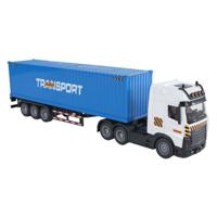 2-Play Vrachtwagen met oplegger frictie licht en geluid 38cm - thumbnail
