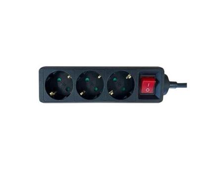 Stekkerdoos brasq 3 voudig 1.4 meter zwart